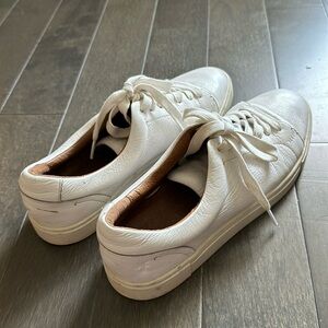 Frye White Leather Sneakers